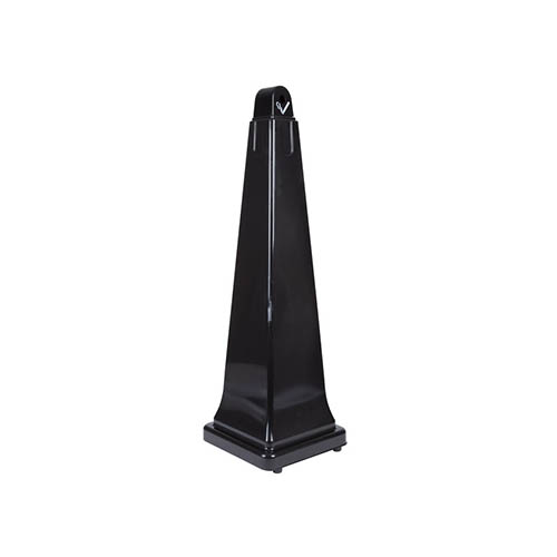 Scrumiera galvanizata GroundsKeeper, neagra, Rubbermaid