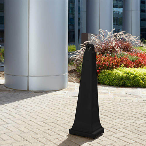 Scrumiera galvanizata GroundsKeeper, neagra, Rubbermaid