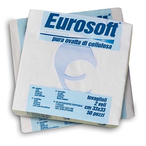 Servetele de masa 30x30 cm, albe, Eurocarta