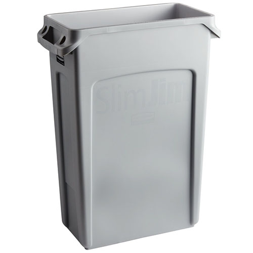Container Slim Jim cu canale de ventilare 87 L, Rubbermaid gri 