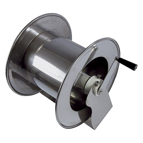 Tambur cu actionare manuala din inox pentru furtun de inalta presiune pana la 210 m, AVM9850 600, Ramex inox aisi 304