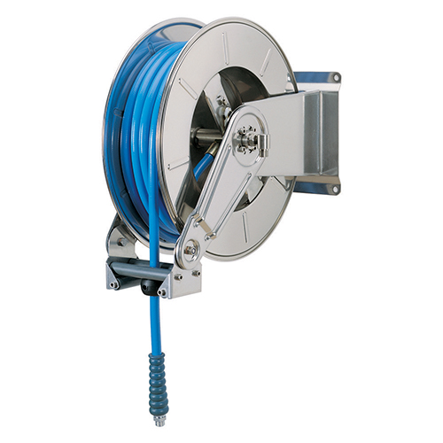 Tambur retractabil din inox pentru furtun 35 m, AV3500, Ramex inox aisi 304