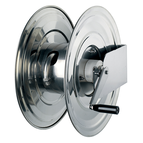 Tambur cu actionare manuala din inox pentru furtun 70 m, AVM9710, Ramex inox aisi 304
