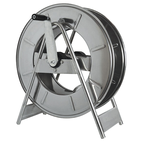 Tambur cu actionare manuala si suport podeea din inox pentru furtun 50 m, AVM9100 600, Ramex