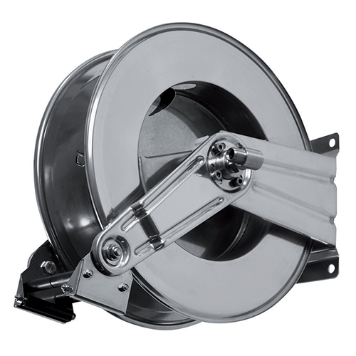 Tambur retractabil din inox pentru furtun 18 m, AV820, Ramex inox aisi 304