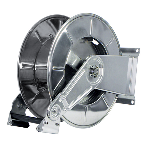 Tambur retractabil din inox pentru furtun 60 m, AV3550, Ramex inox aisi 304