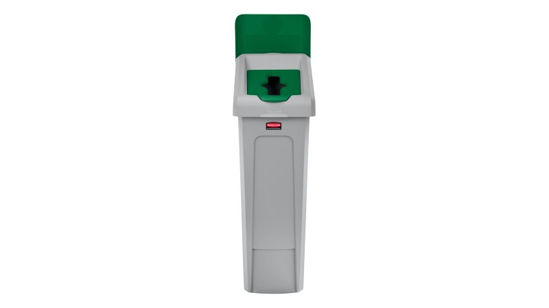 SJRS - Capac cu insertie pentru deseuri mixte, verde, Rubbermaid