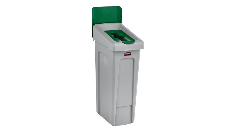 SJRS - Capac cu insertie pentru deseuri mixte, verde, Rubbermaid