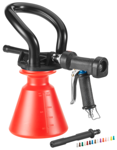 Pulverizator ergonomic cu jet spuma si pistol de presiune 2.5 L, Vikan rosu 