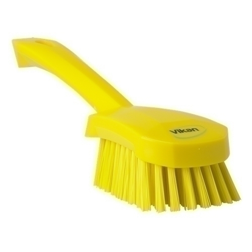 Perie cu maner scurt, peri duri, 270 mm,  Vikan 270 mm galben 