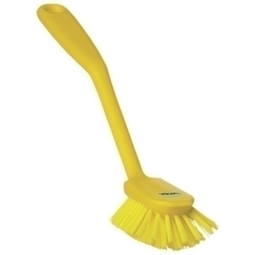 Perie pentru curatat vesela 280 mm, peri medii, Vikan 28cm galben 
