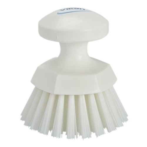 Perie rotunda de mana &Oslash;110 mm, peri duri, Vikan 110 mm alb 