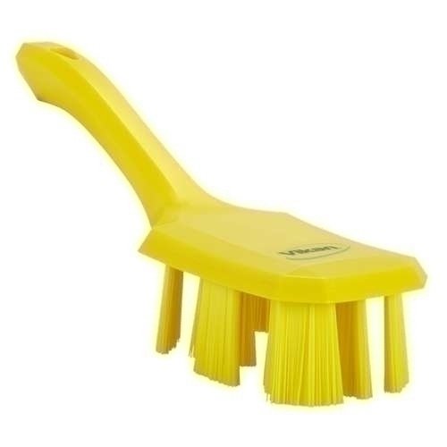 Perie UST cu maner scurt si peri duri 260 mm. Vikan, roz galben 