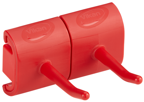 Suport perete (carlig) Hygienic 2 produse 82 mm, Vikan rosu 