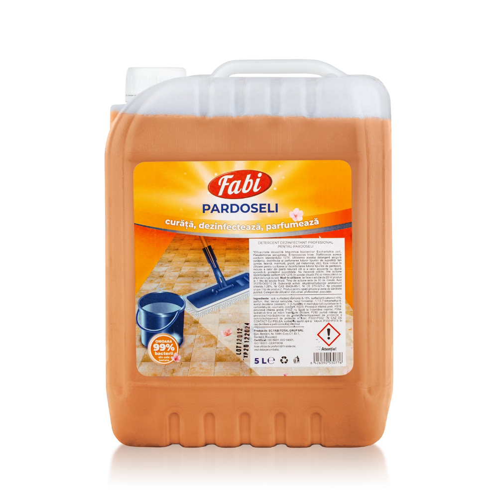 Detergent profesional pentru lemn si mobila, 5 L, Fabi