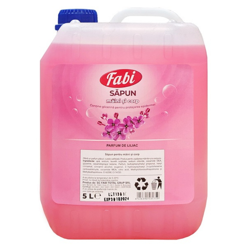 Sapun lichid roz, 5 L, Fabi