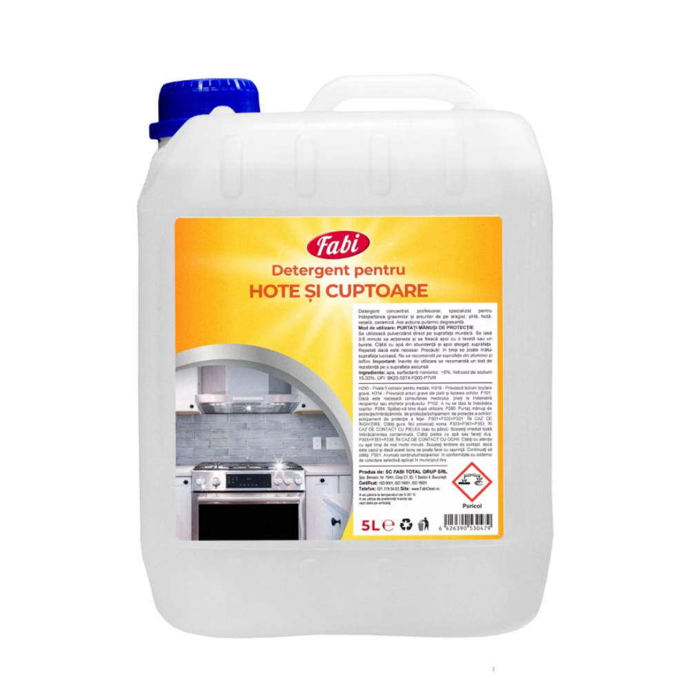 Detergent Profesional pentru hote si cuptoare, 5 L, Fabi