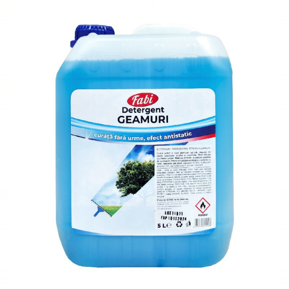 Solutie pentru curatat geamuri, 5 L, Fabi