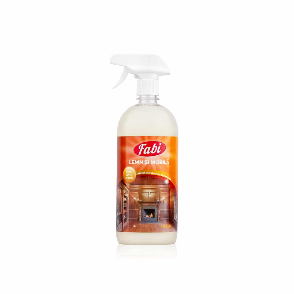 Detergent profesional pentru lemn si mobila, 1 L, Fabi