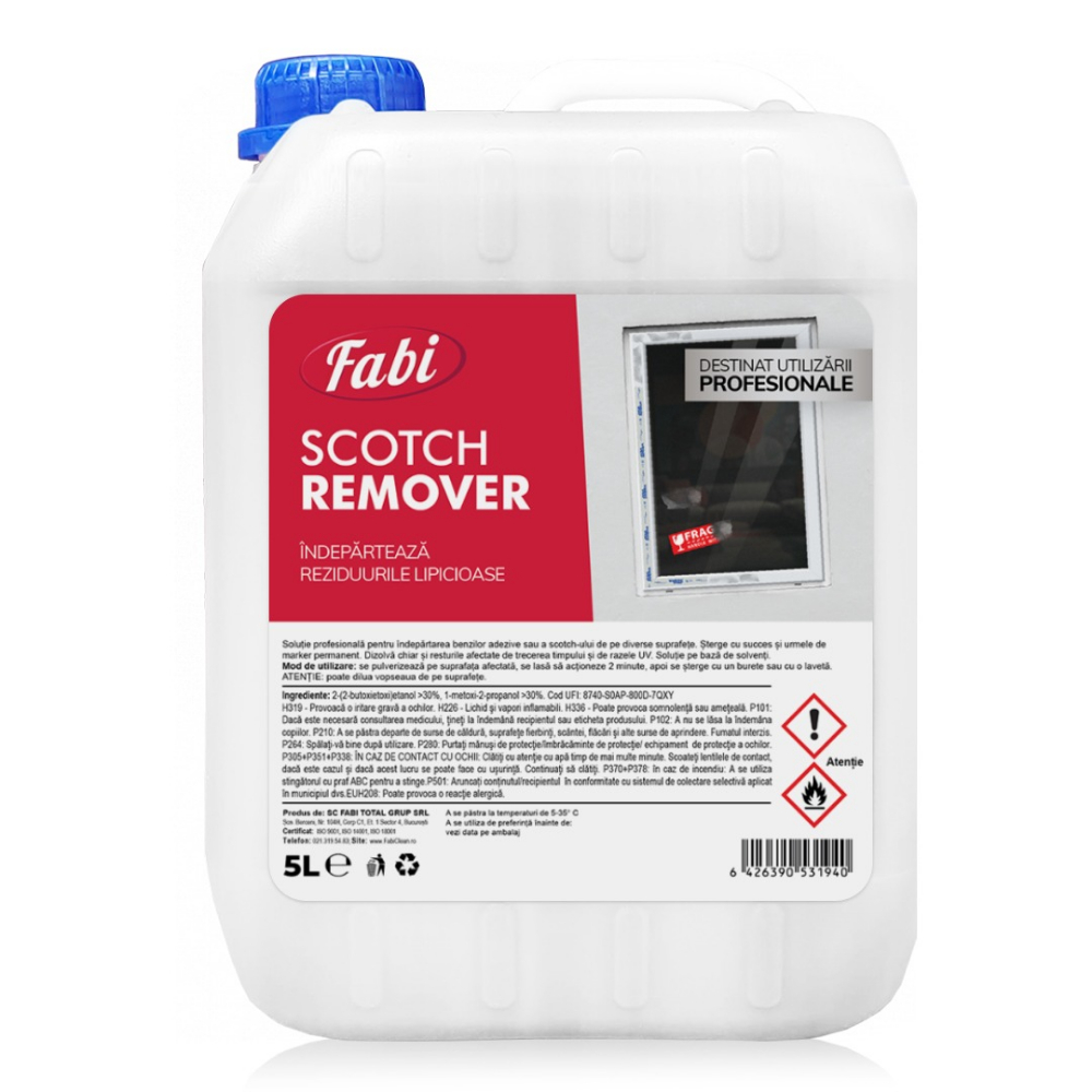 Spray pentru indepartarea urmelor de adeziv, 5 L, Fabi