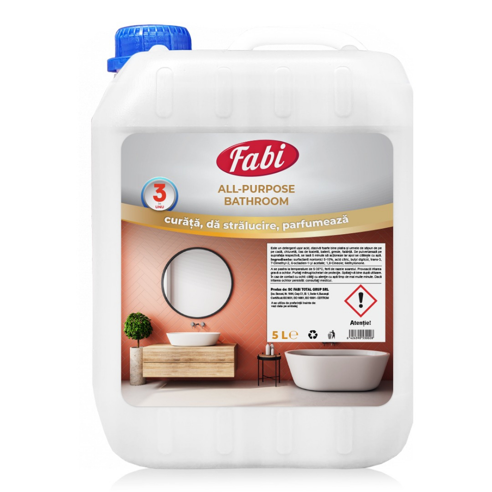 Detergent pentru suprafete baie, 5 L, Fabi
