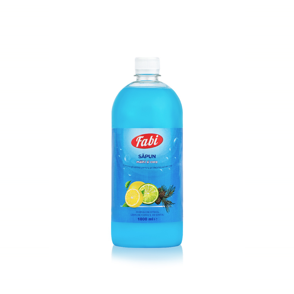 Sapun lichid albastru, 1 L, Fabi