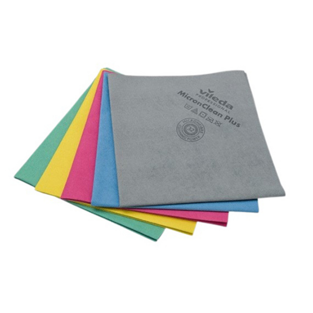 Laveta MicroClean Plus, 45 x 40 cm (5 bucati/set), Vileda Professional verde 