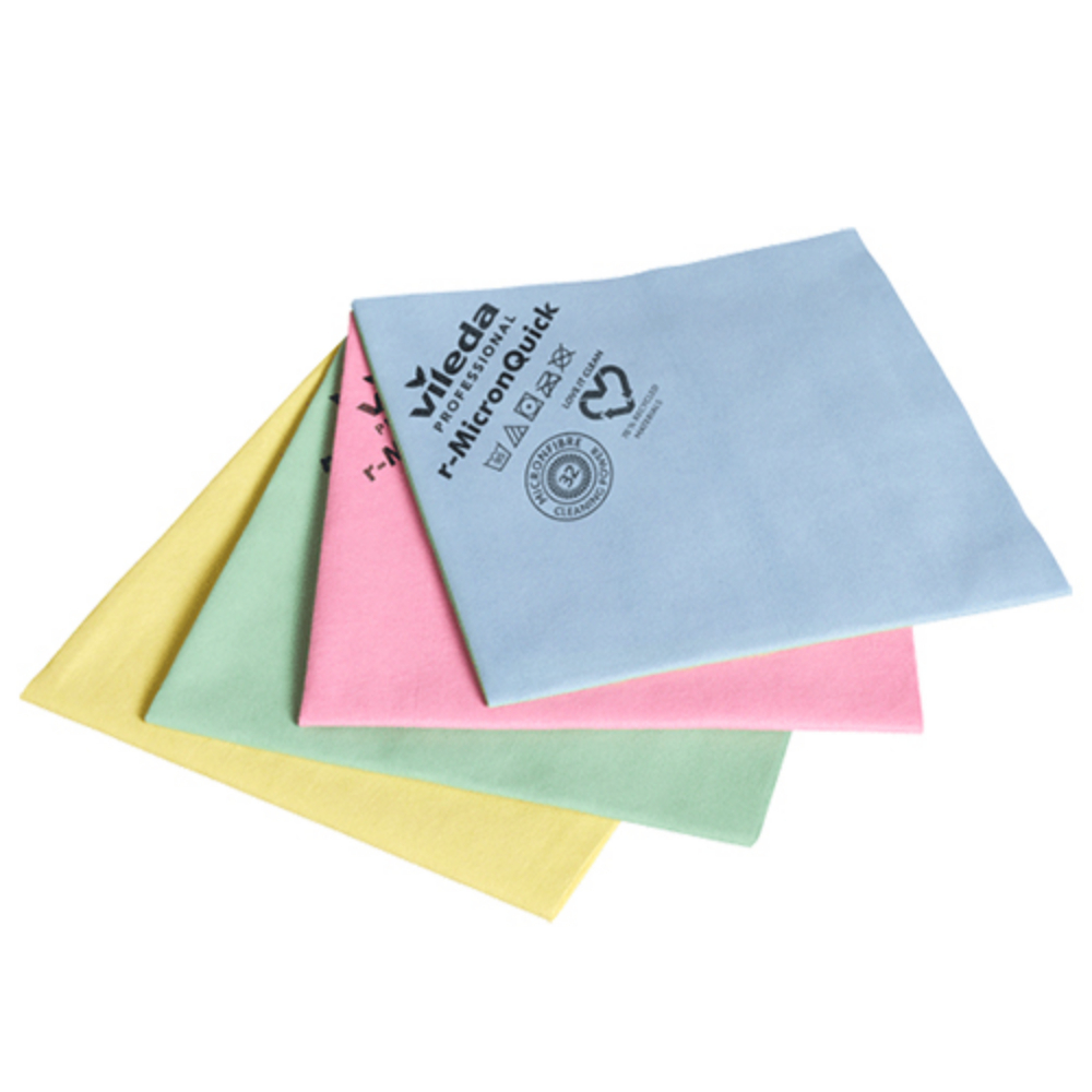 Laveta microfibra r-MicronQuick, 40 x 38 cm, ( 5 bucati/set), Vileda Professional verde 