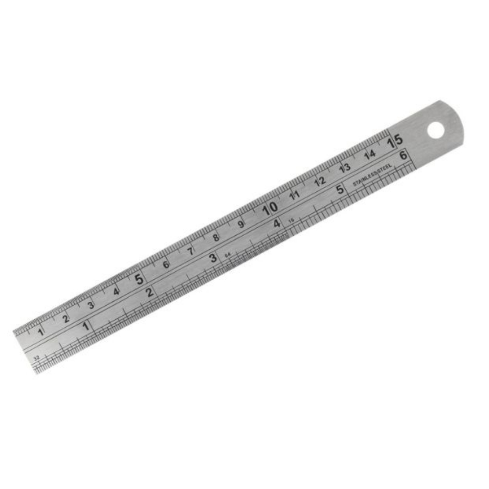 Rigla din inox metal detactabila, Detectamet 150 mm