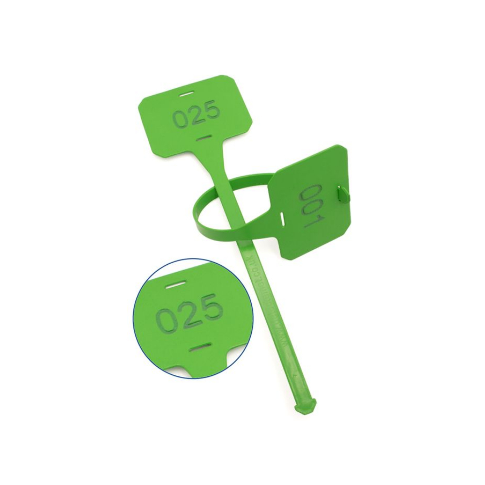 Etichete metal detectabile, reutilizabile, 25buc/set, Detectamet verde 
