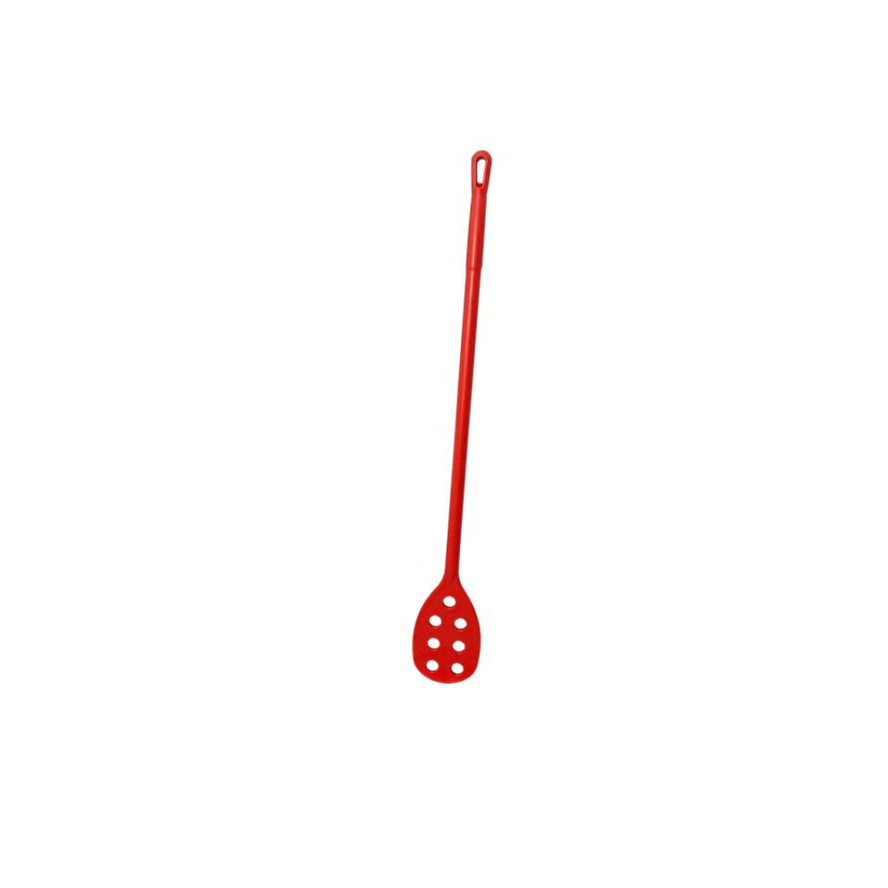Spatula cu gauri, metal detectabila, Detectamet rosu 