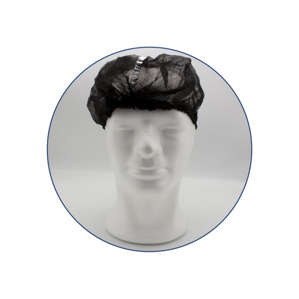 Capelina, metal detectabil tip mesh, Detectamet negru 