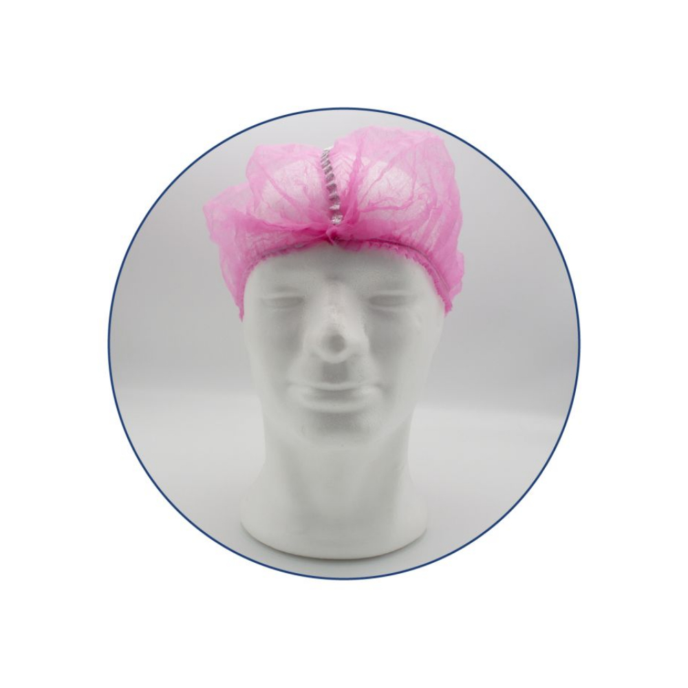 Capelina, metal detectabil tip mesh, Detectamet roz 