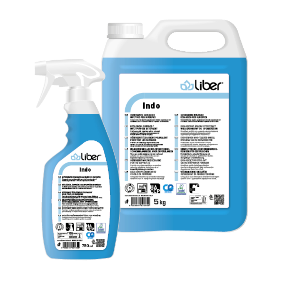 Detergent ecologic multiuz pentru suprafete, 5 kg, Indo, Liber